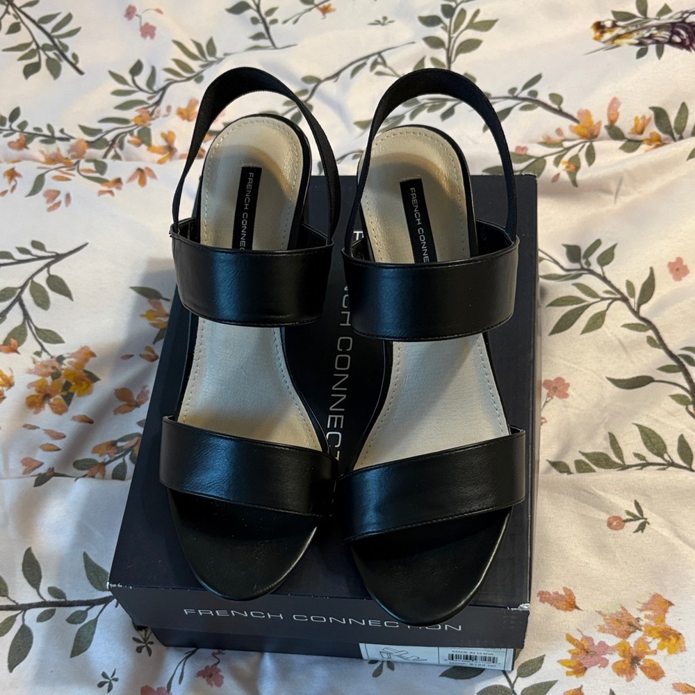 French Connection Black Sandals  size 8